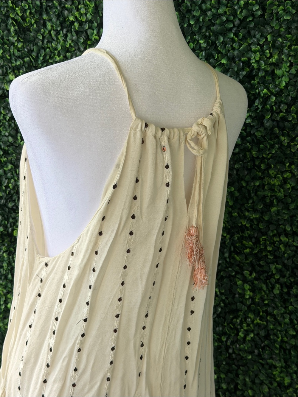 Lucky Brand Cream Textured boho dress - Picture 10 of 11